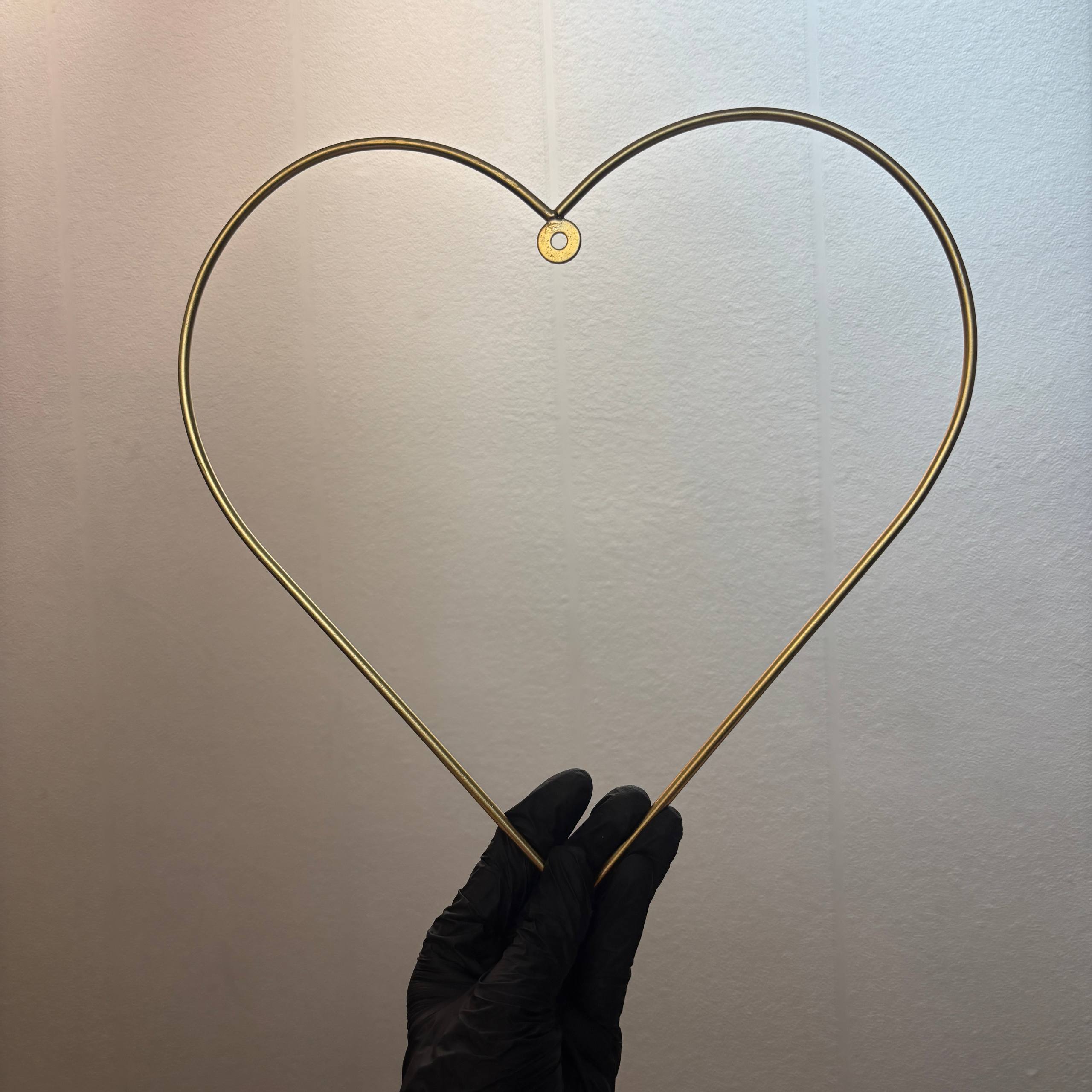 Metal Plain Heart Hoop Ring