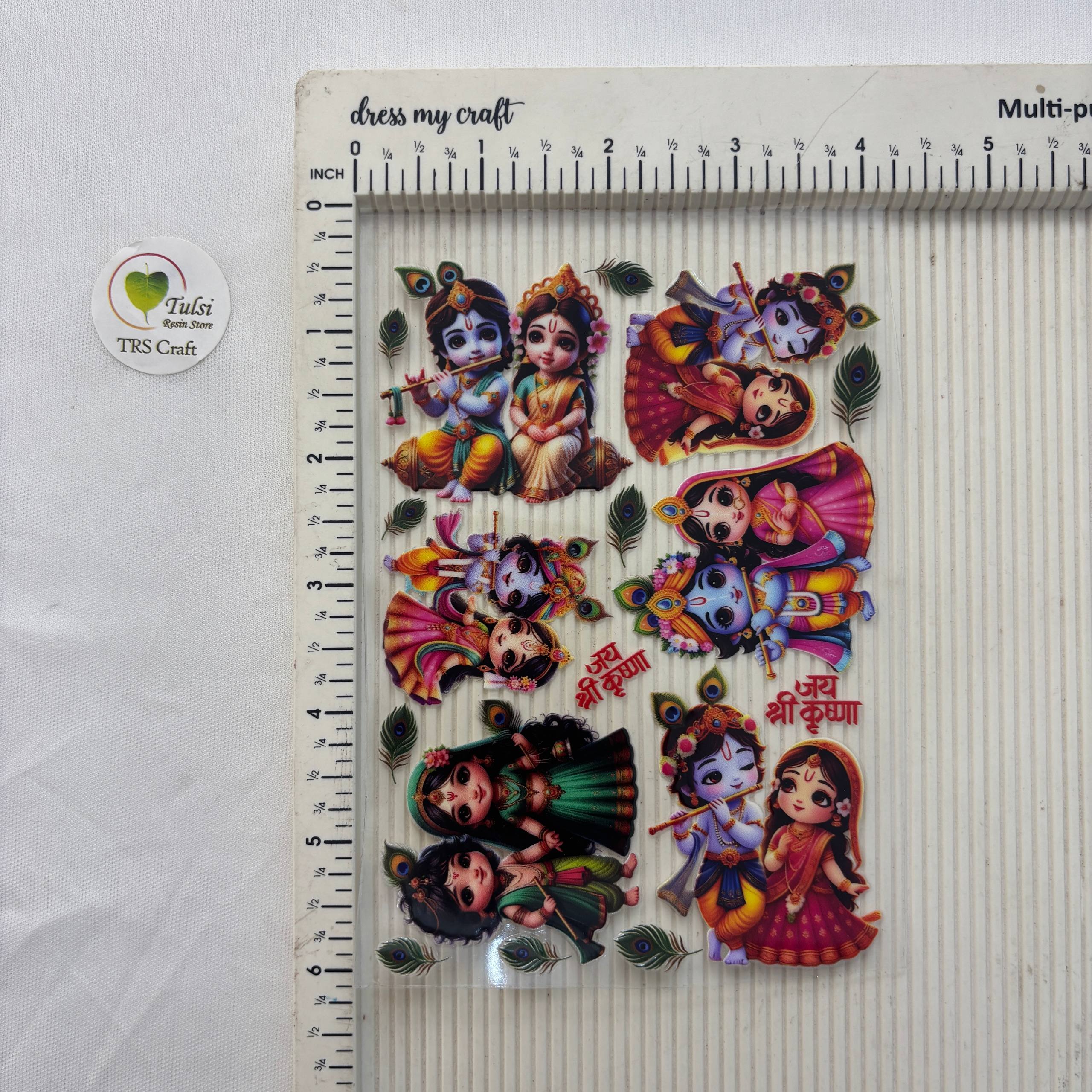 A6 UV DTF Sticker - God Idols Radha Krishna (H1)