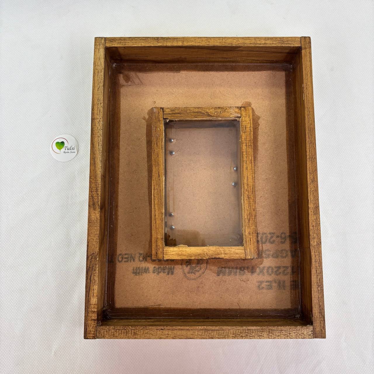Teakwood Floating Frame (D) - Dual with Changeable Image