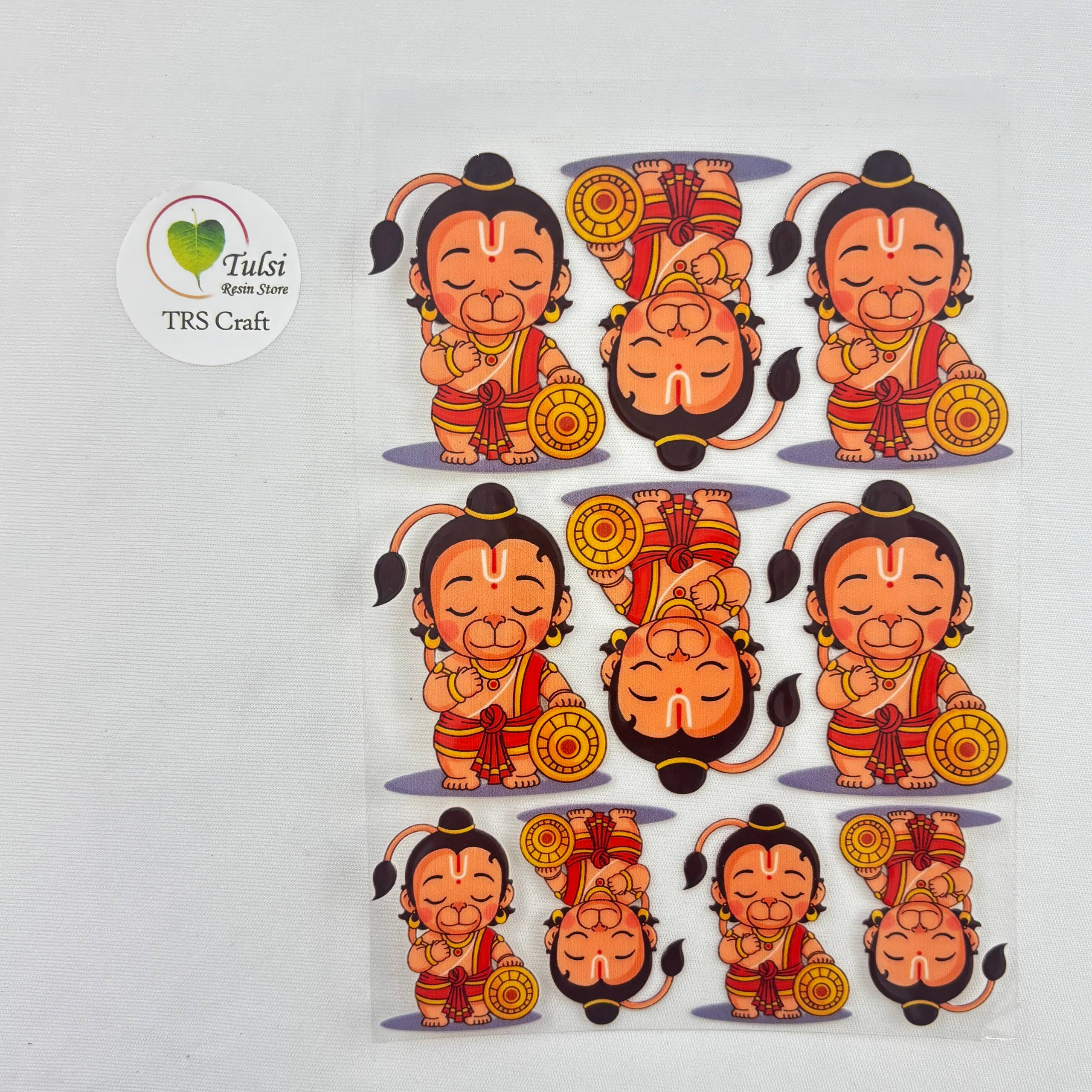A6 UV DTF Sticker - God Idols HanumanJi (D2)