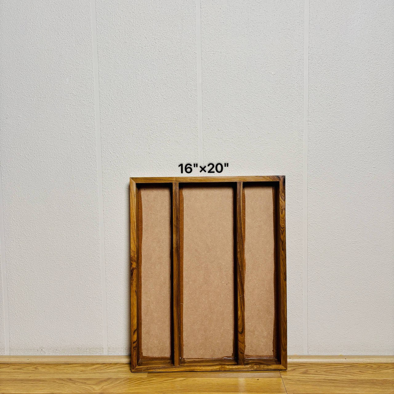 Teakwood Floating Frame (M) - 3 Partition (16" By 20")