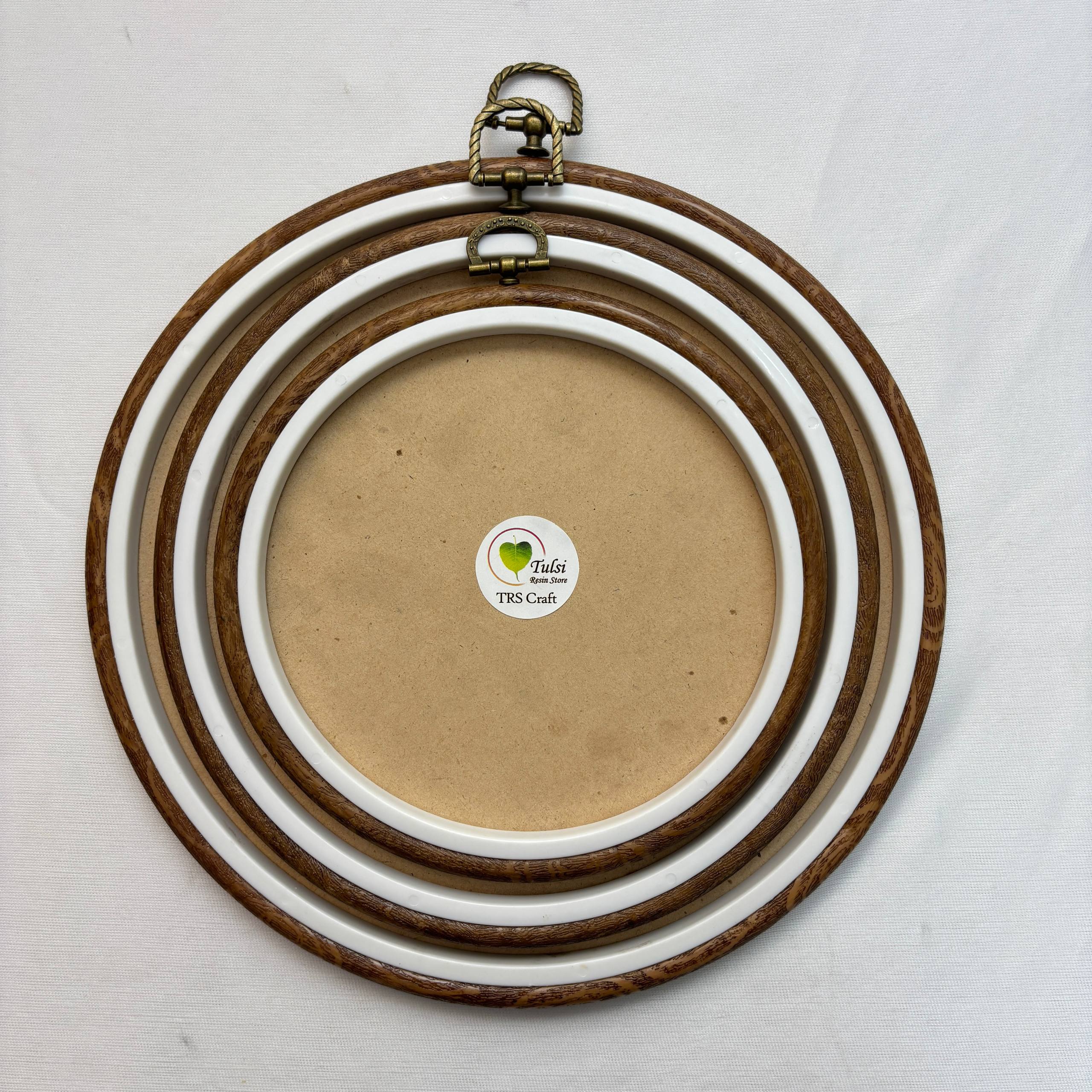 Round Embroidery Ring (Set of 3) / Resin Frame (B)