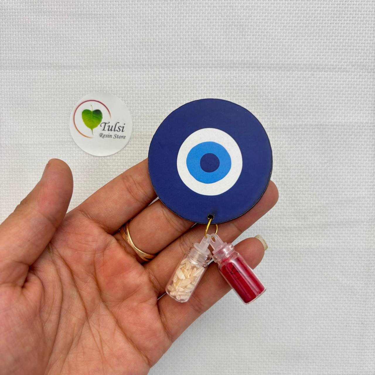 Kumkum Chawal Set with MDF (C) - Evil Eye Tulsi Resin Store