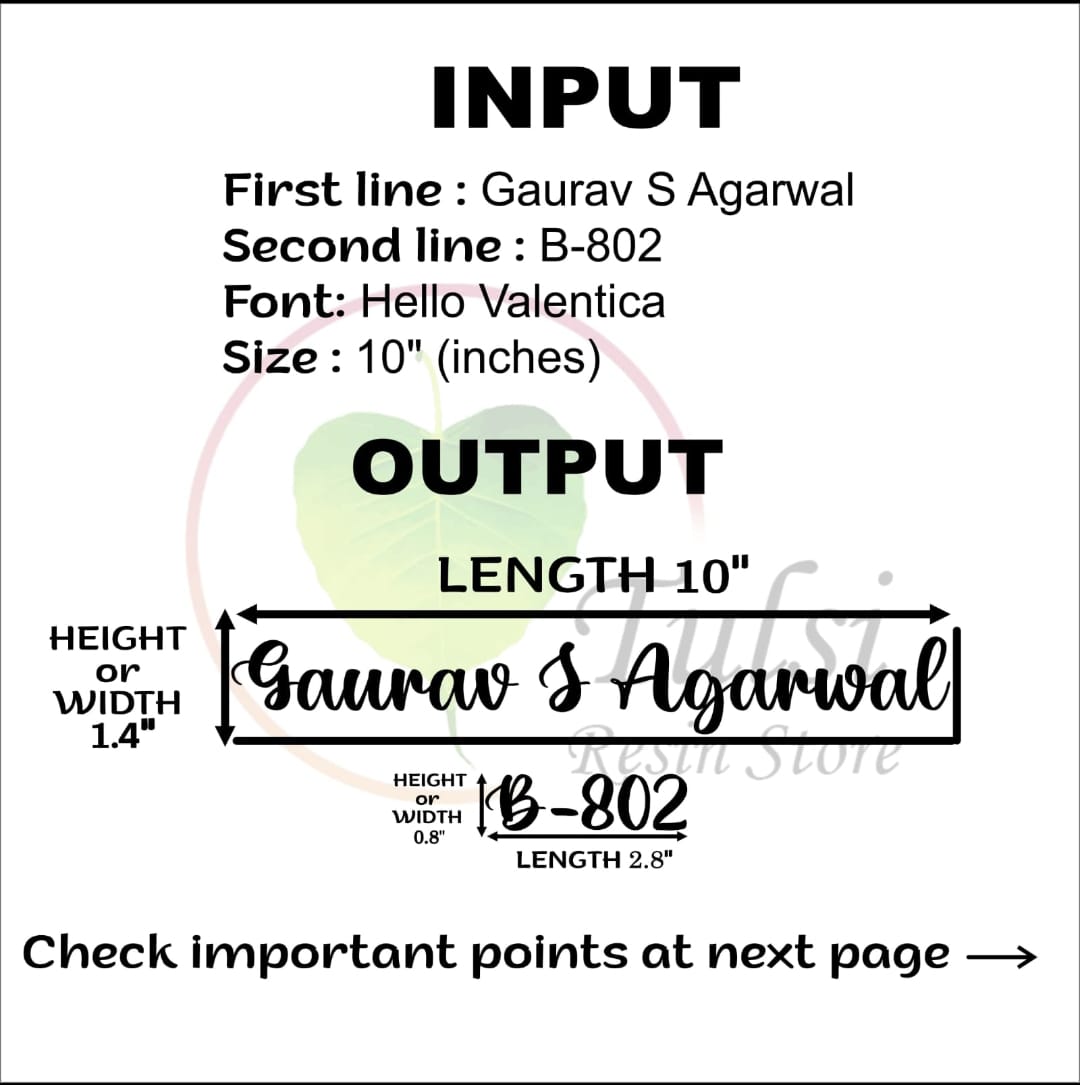 Custom Acrylic Cutout Three Line - Silver Tulsi Resin Store