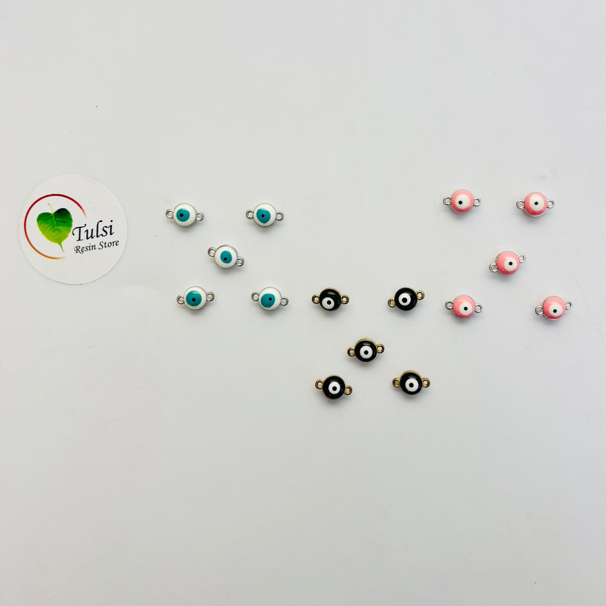 Evil Eye Charm With Two Hooks - B Tulsi Resin Store