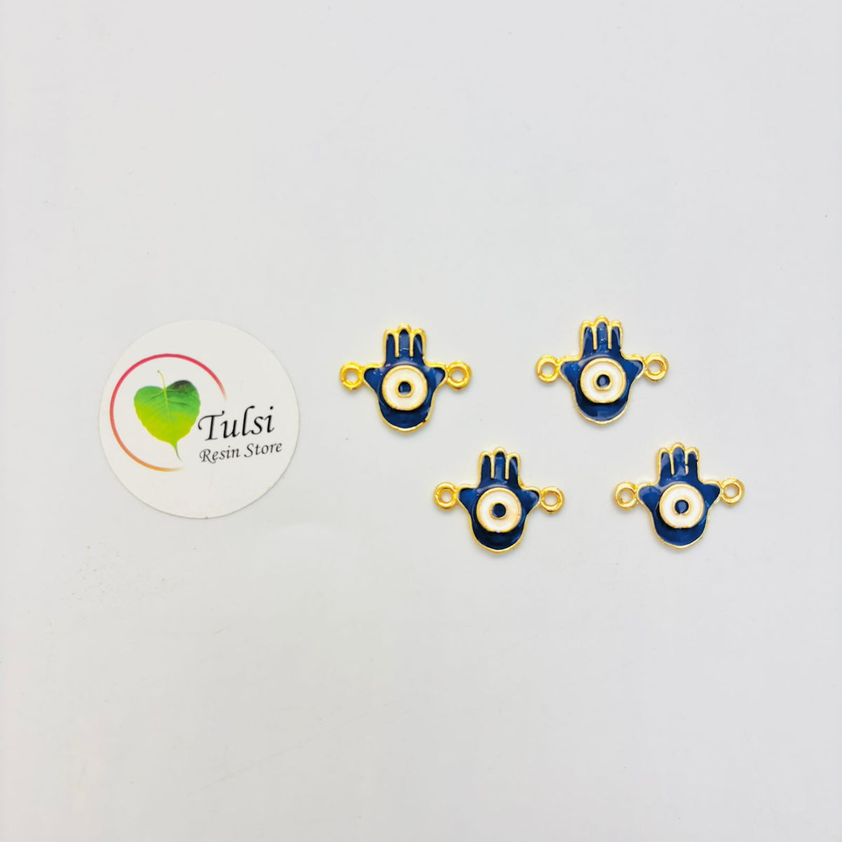 Evil Eye Charm With Two Hooks - D Tulsi Resin Store