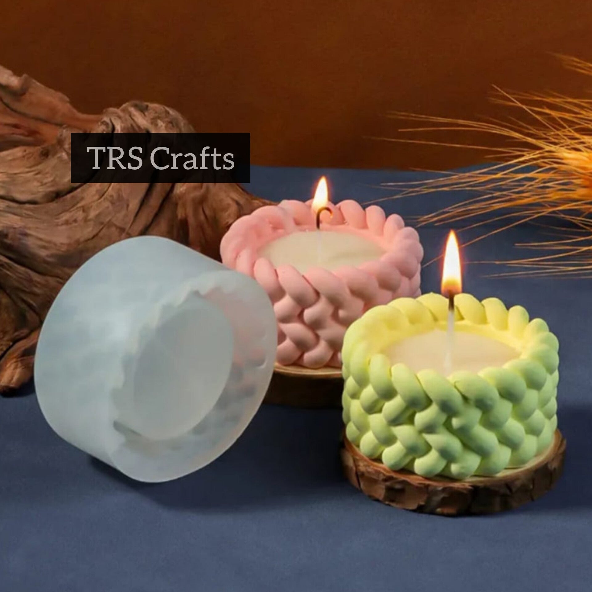 Twisted Round Candle Holder Mould (Set of 4)