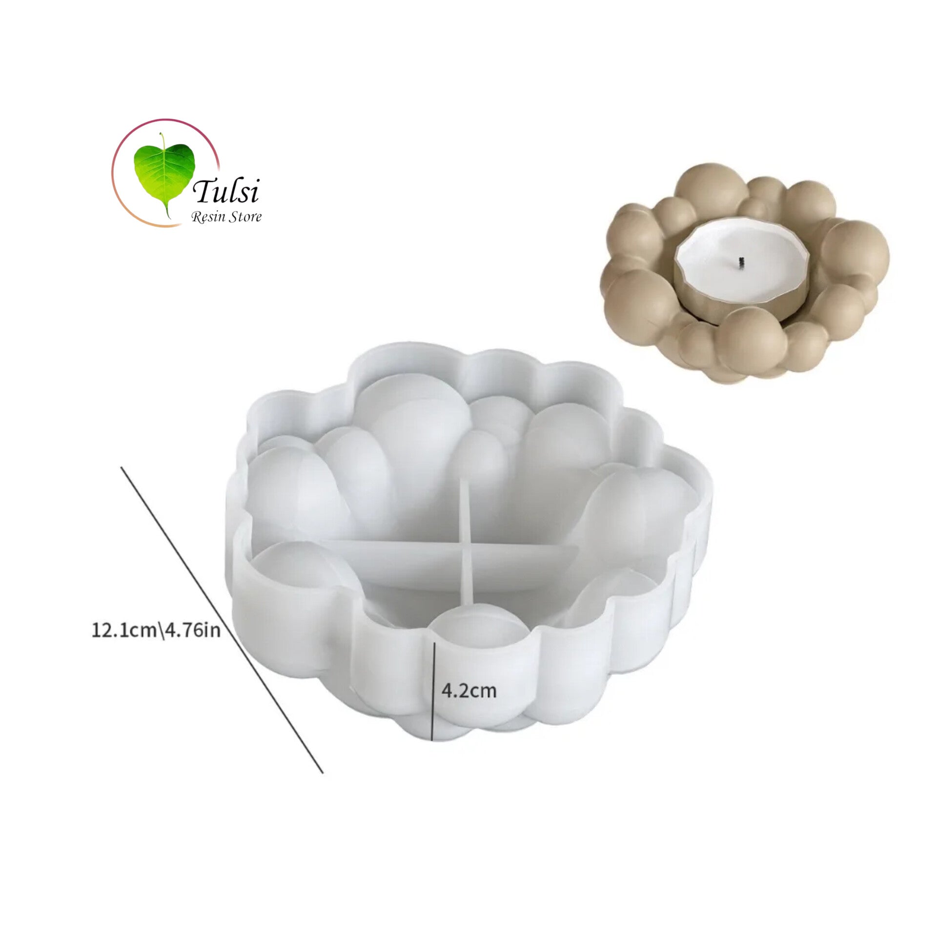 Cloud Bubble T-Light Holder Mould