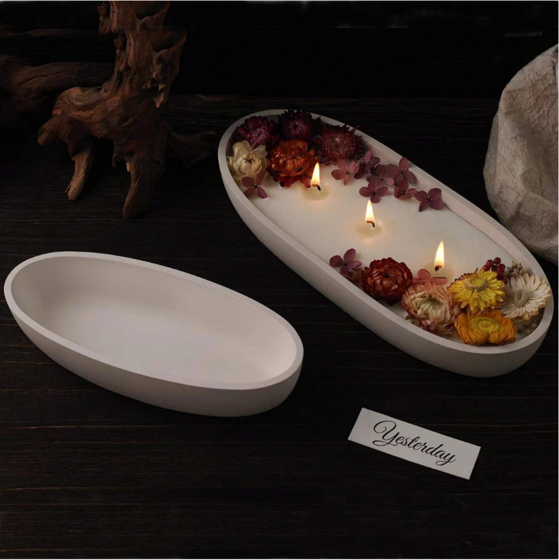 Boat Shape Candle Holder Mould (A)