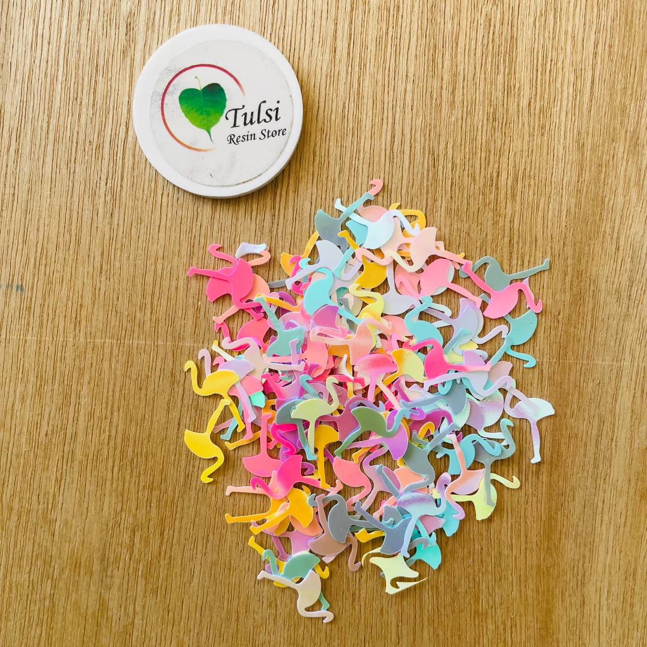 Sequin Colourful Shaker - Big Flamingo