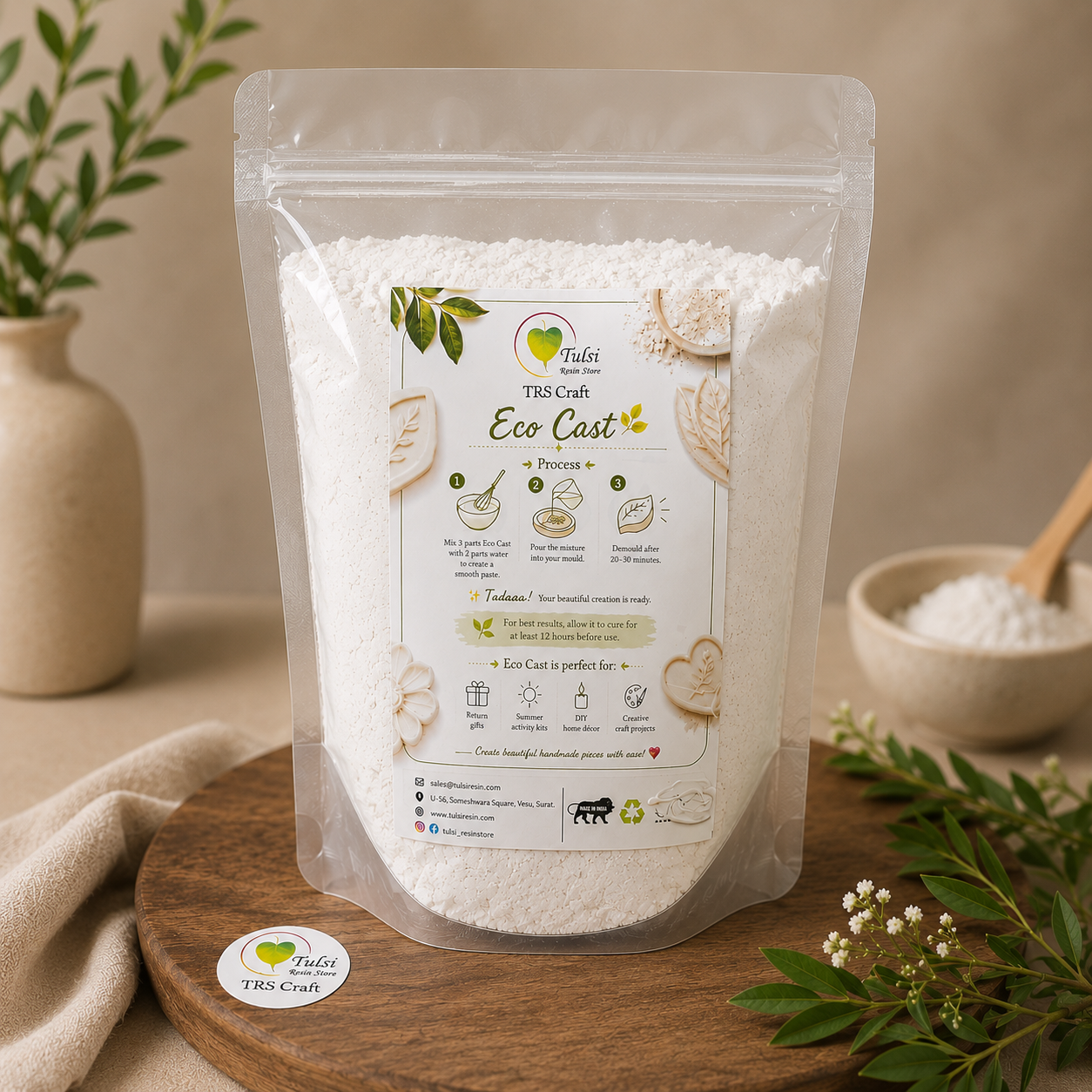 Eco resin casting powder