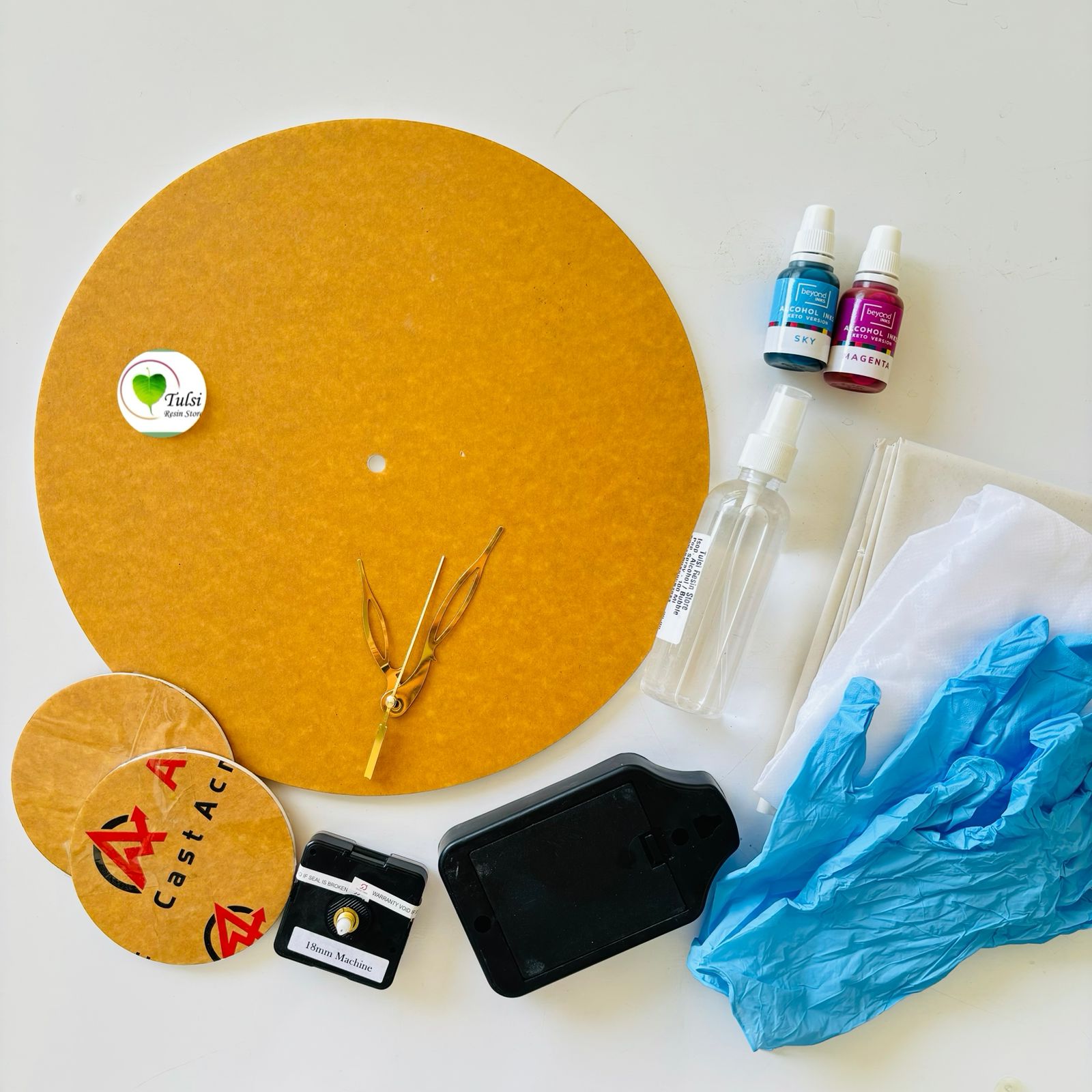 DIY Alcohol Ink Kit - Clock & Coasters Tulsi Resin Store