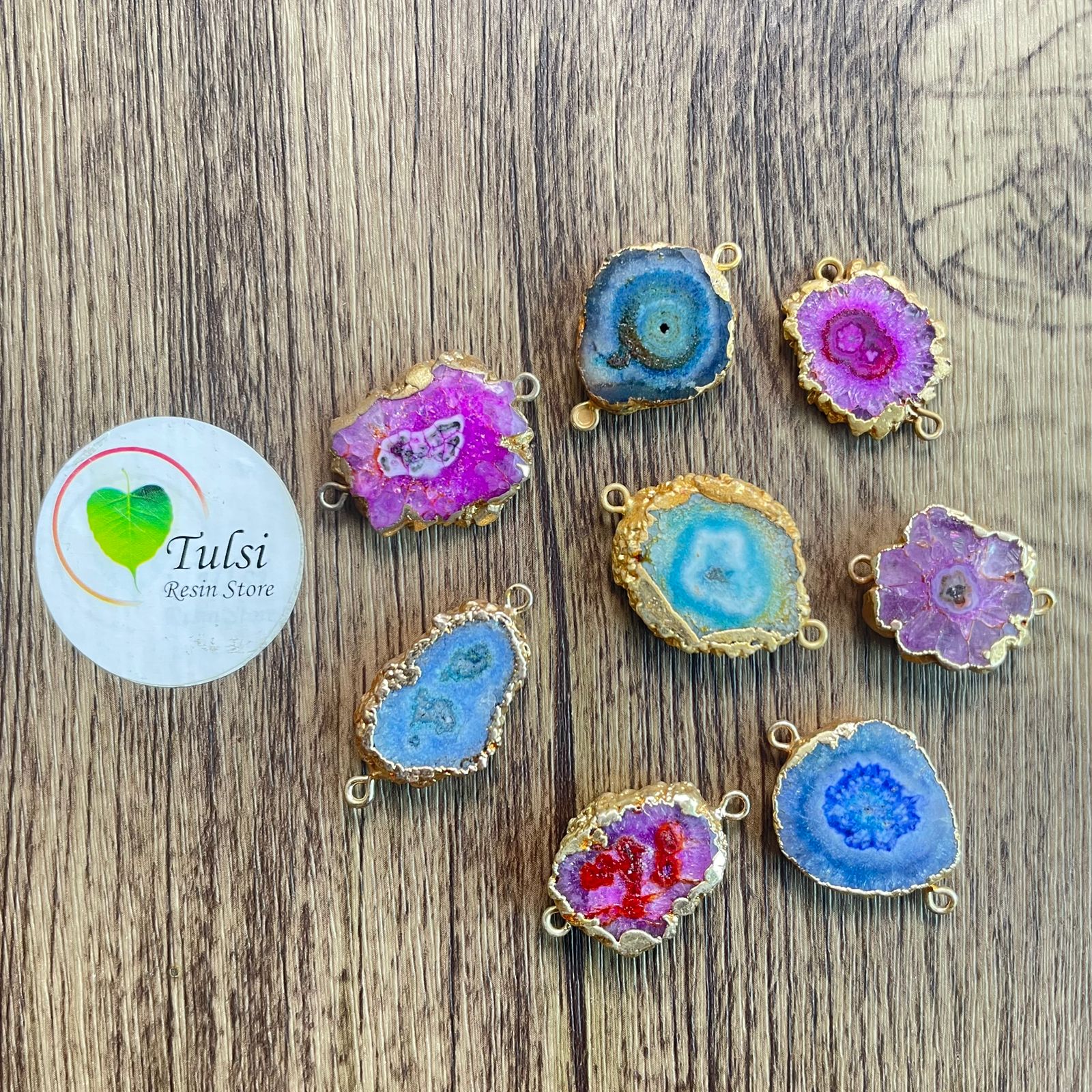 Rakhi Agate Slice - Small Tulsi Resin Store