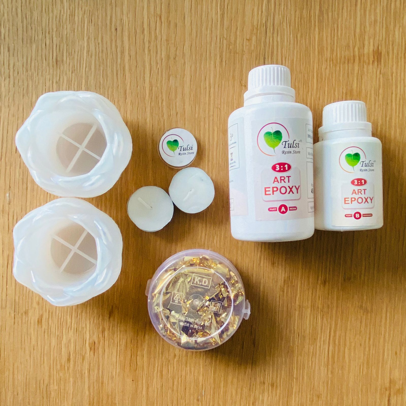 DIY T-Light Holder Kit - (B) Tulsi Resin Store