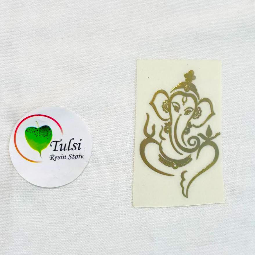 Metal Sticker - Ganpati (A) Tulsi Resin Store