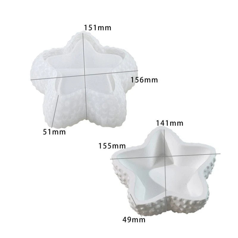 Textured Star Candle Bowl Mould (B)