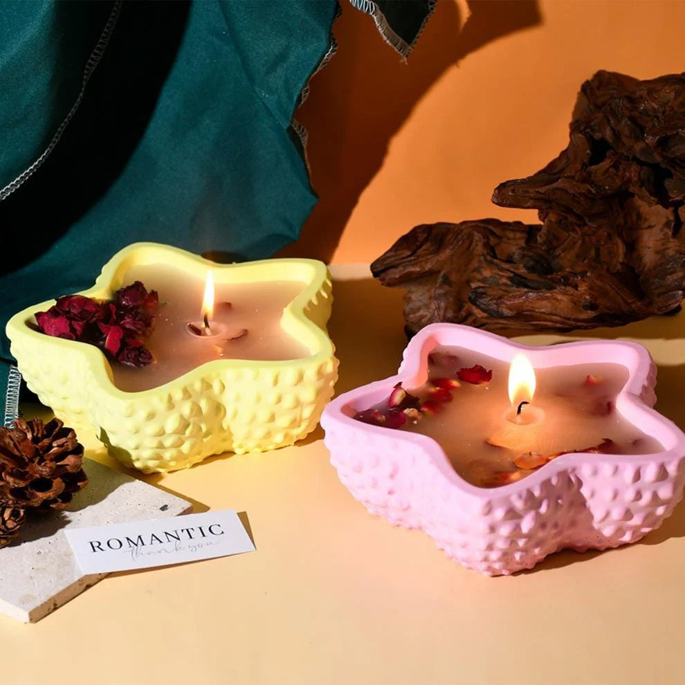 Textured Star Candle Bowl Mould (B)