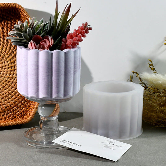 Long Stripes Candle Holder Mould (A2)