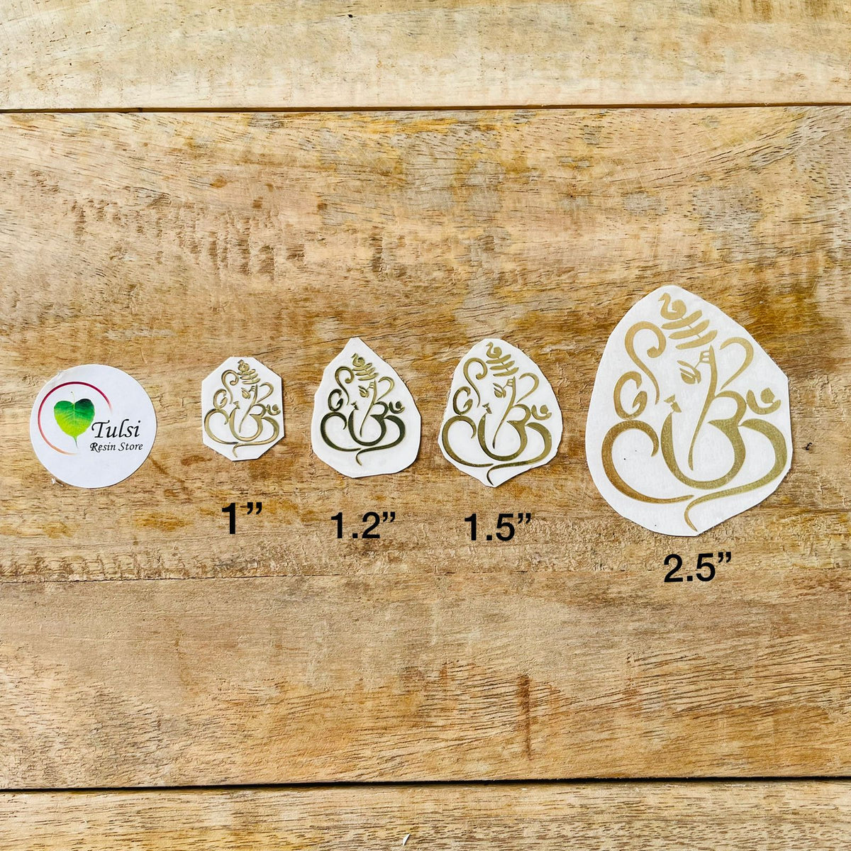 Metal Sticker - Ganpati (C) Tulsi Resin Store