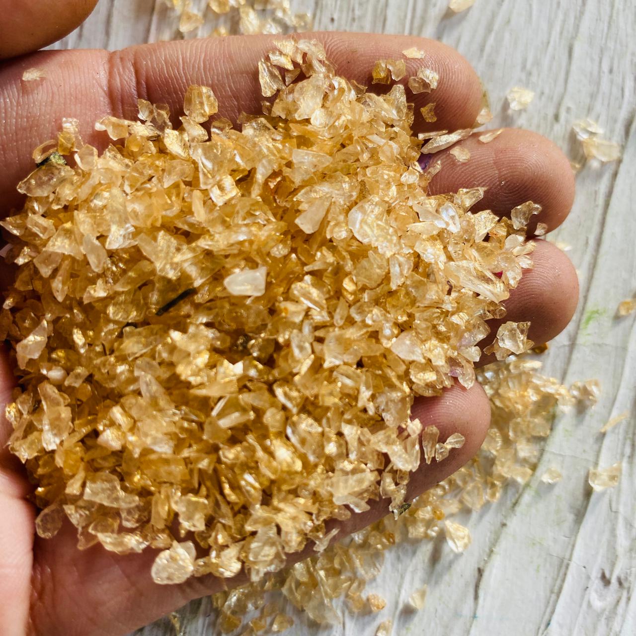 Mini Light gold crystal tulsiresin