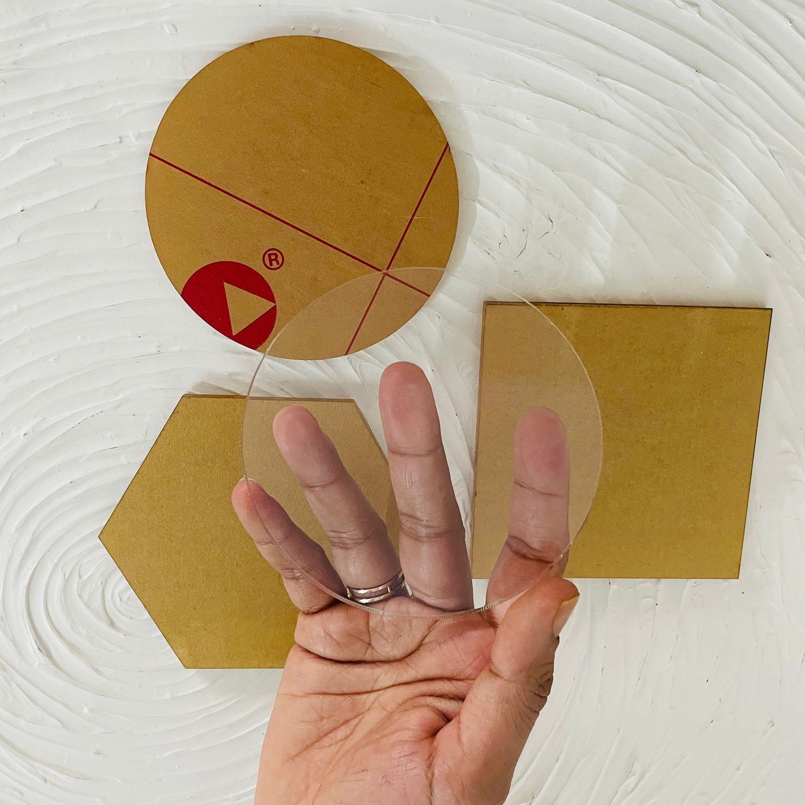 Transparent Acrylic Coaster tulsiresin