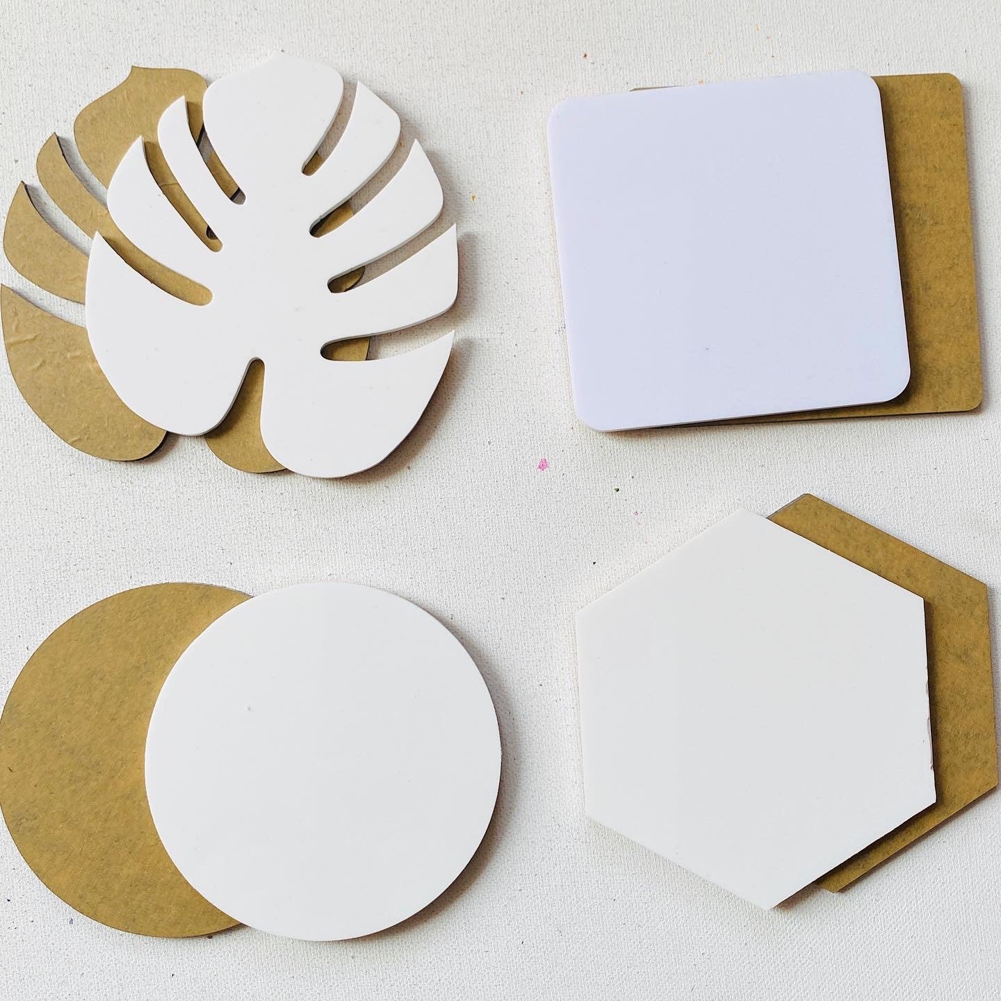 White Acrylic Coaster tulsiresin