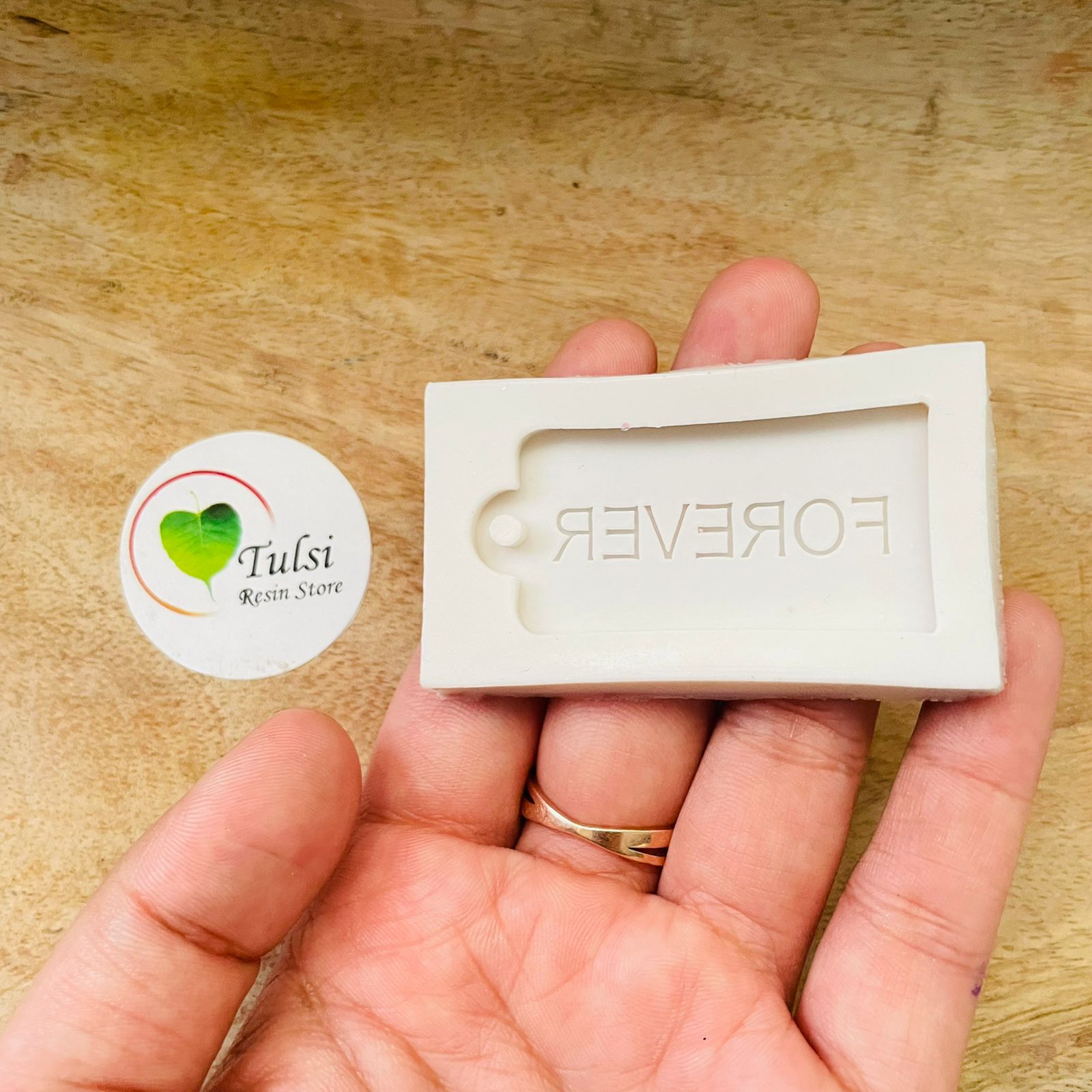 White Tag/keychain Mould - Forever