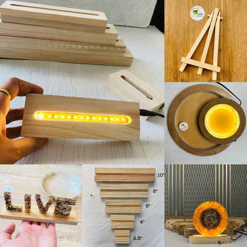 Wooden Lamps & Easel Stands