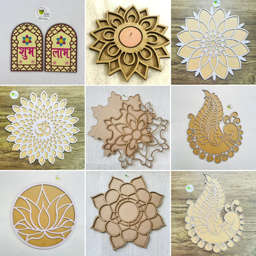 MDF T-lights / Rangolis & Printed cutouts
