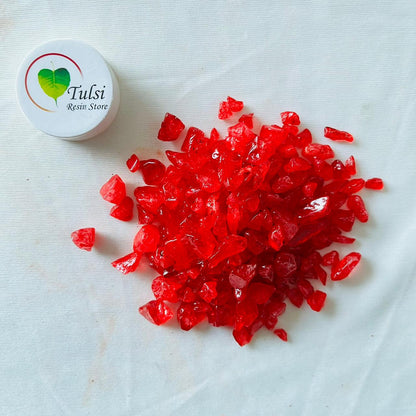 Red Dyed Crystal - - tulsiresin