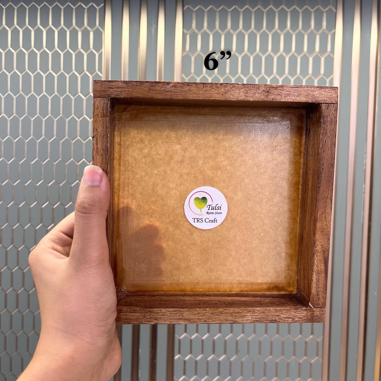 Teakwood Floating Frame (J) - Acrylic Base
