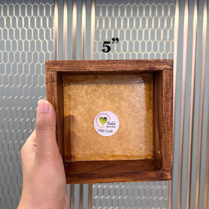Teakwood Floating Frame (J) - Acrylic Base