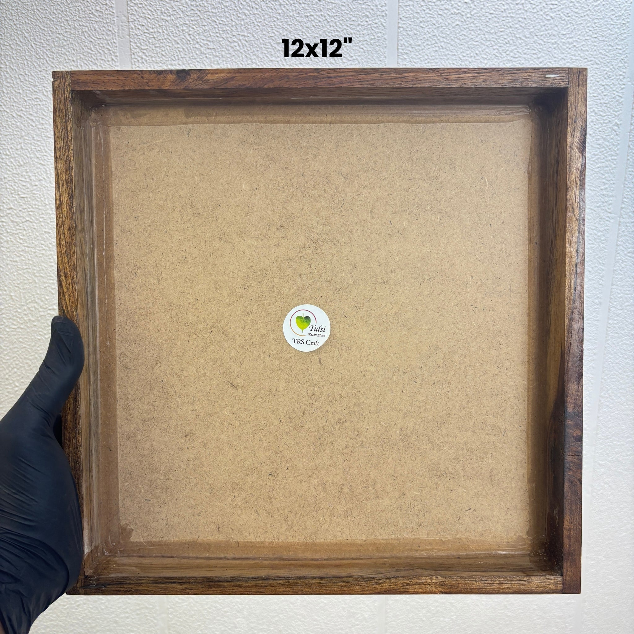 Teakwood Floating Frame (P) - MDF Base 12" by 12" Frame Tulsi Resin Store