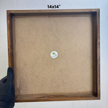 Teakwood Floating Frame (P) - MDF Base 14" by 14" Frame Tulsi Resin Store