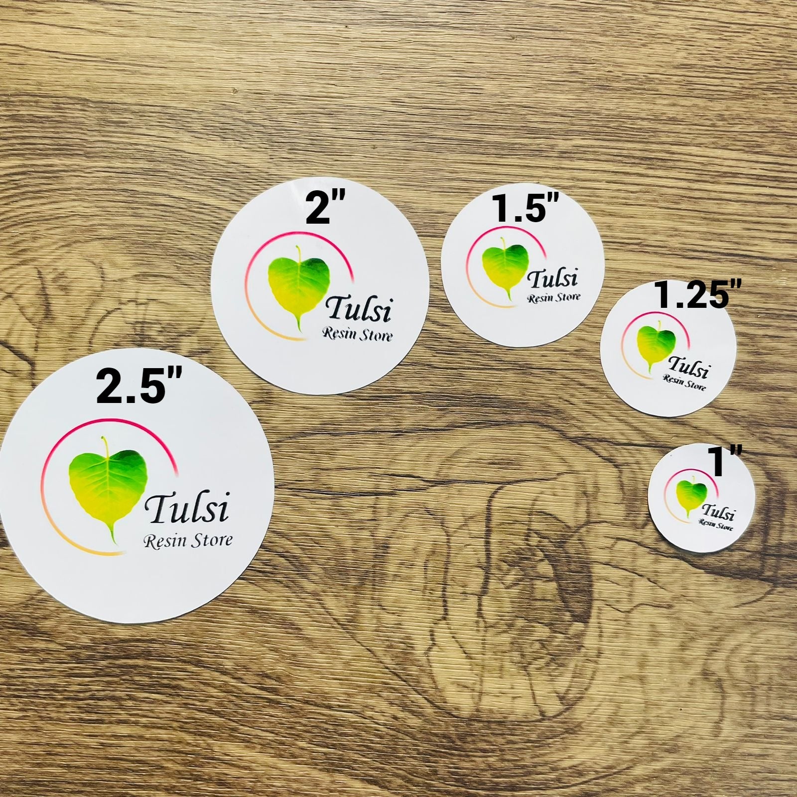 Custom logo Sticker Sheet Tulsi Resin Store
