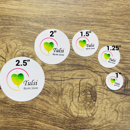 Custom logo Sticker Sheet Tulsi Resin Store