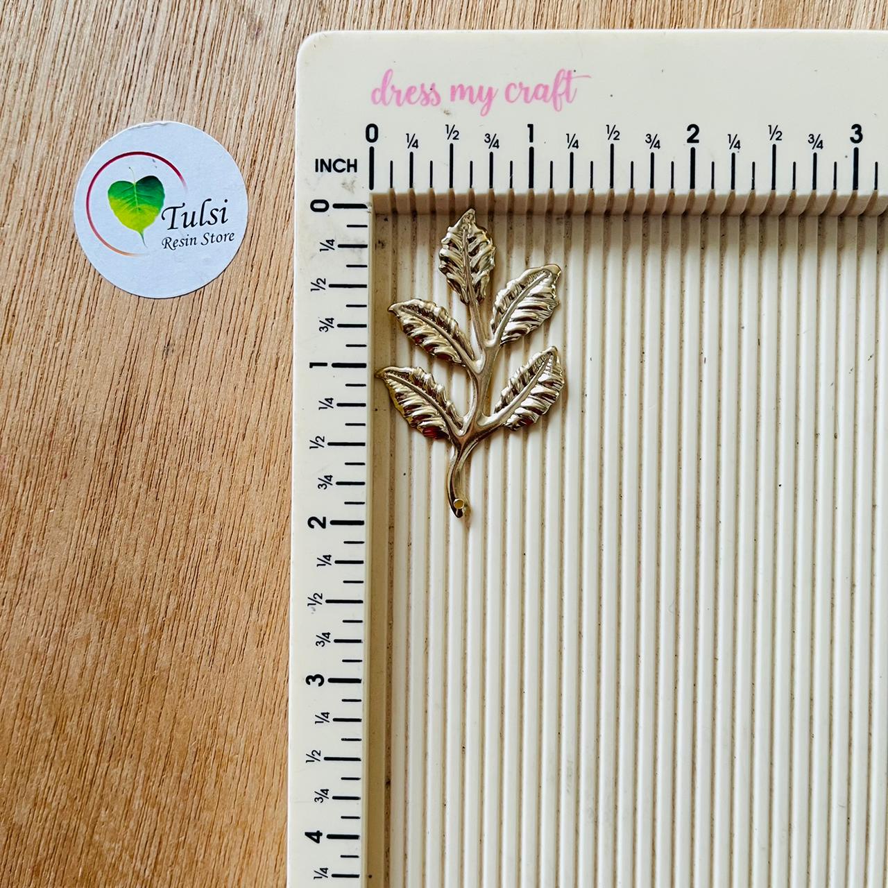Metal Leaf Charm (K) (2pc) Tulsi Resin Store