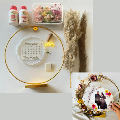 DIY Hanging Hoop Calender Frame Kit Tulsi Resin Store