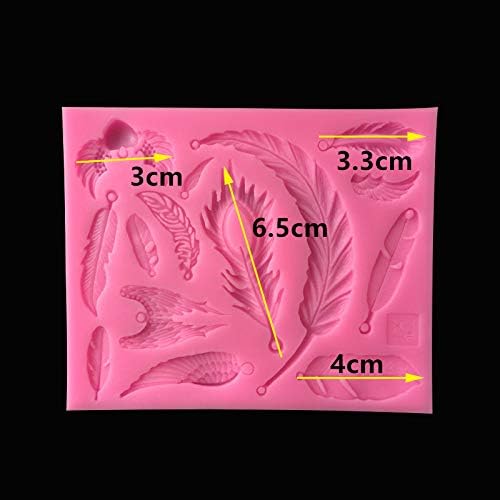 Pink Feather Charm Mould (B) Tulsi Resin Store