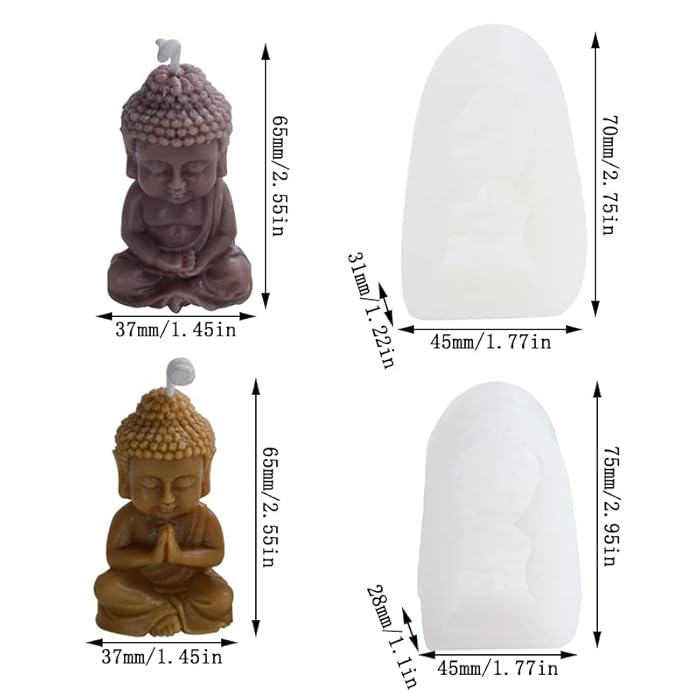 3D Buddha Candle Mould Tulsi Resin Store