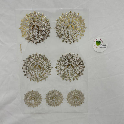 Gold Insert Sheet - Ganesha (D) Tulsi Resin Store