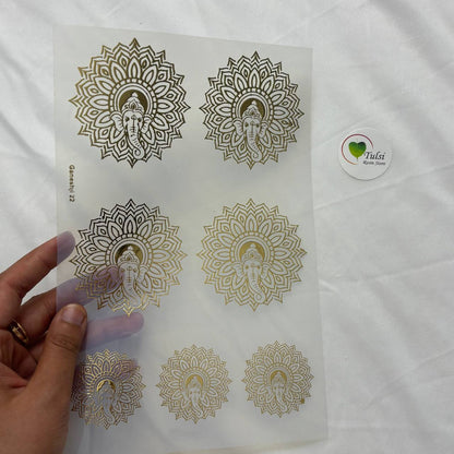 Gold Insert Sheet - Ganesha (D) Tulsi Resin Store