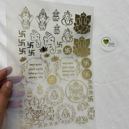 Gold Insert Sheet - Ganesha (E) Tulsi Resin Store