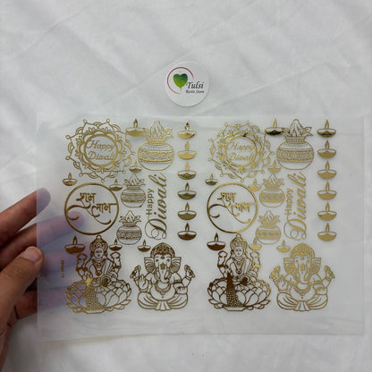 Gold Insert Sheet - Diwali (A) Tulsi Resin Store