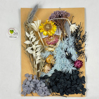 Mix Dry Flower Sheet - A16 - #colour_ - Tulsi Resin Store