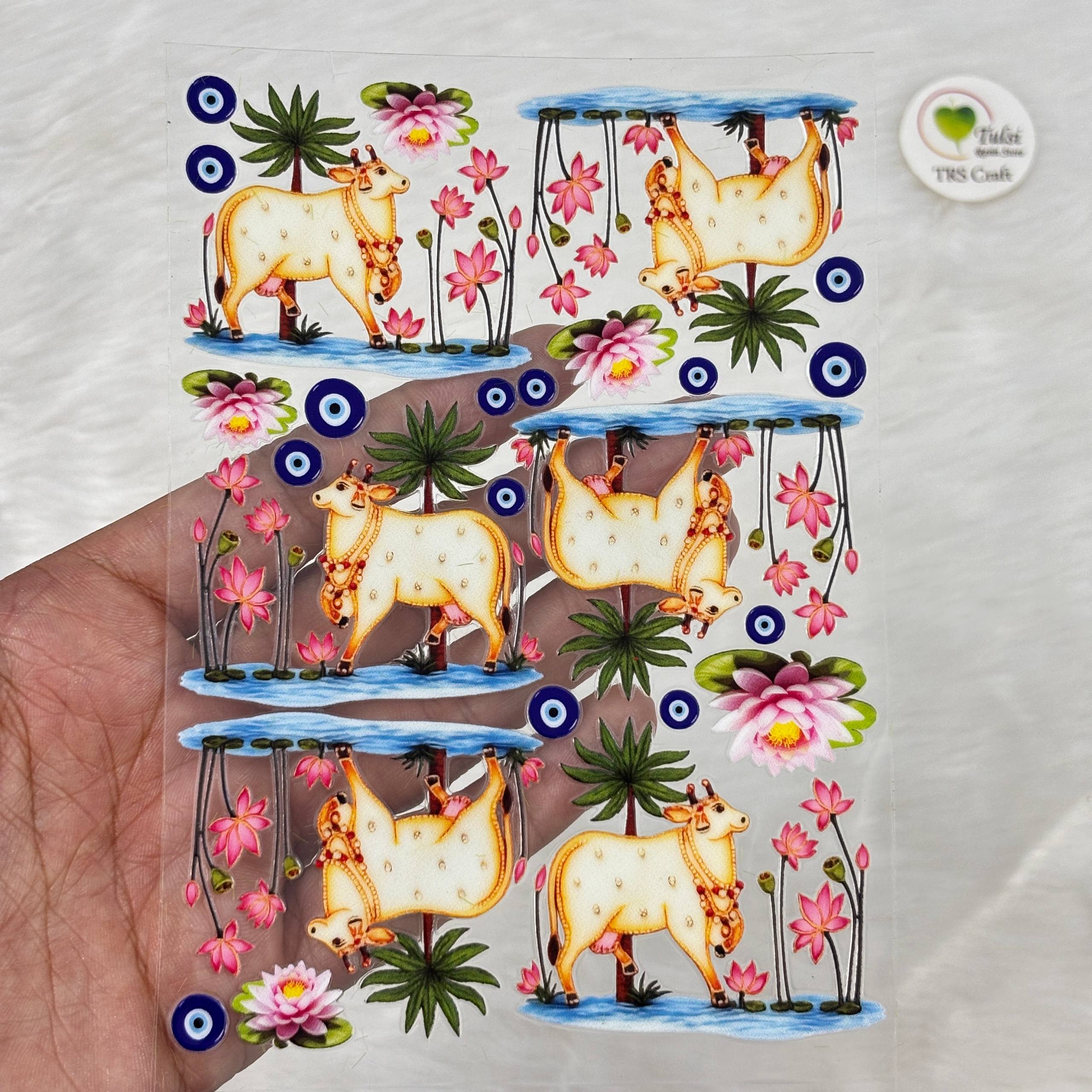 A6 UV DTF Sticker - Pichwai Mix (E)