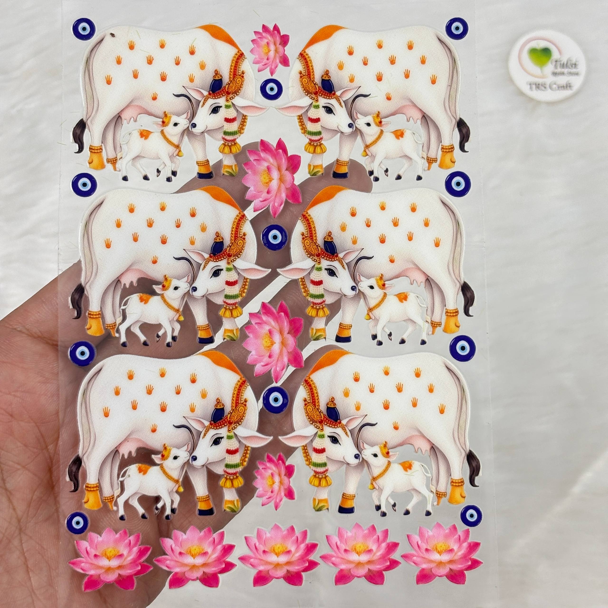 A6 UV DTF Sticker - Pichwai Cow (C)
