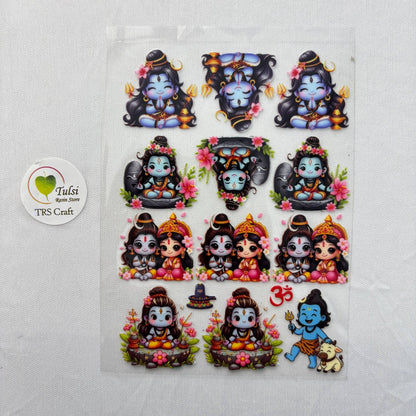 A6 UV DTF Sticker - God Idols Shivji (E1)