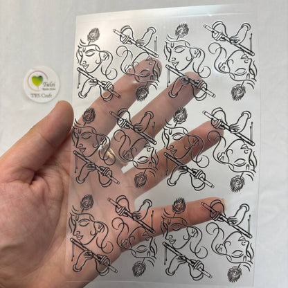 A6 UV DTF Sticker - God Idols Krishna (G1)