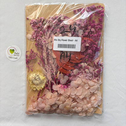 Mix Dry Flower Sheet - A4 Tulsi Resin Store